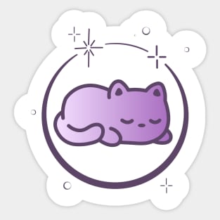 Cute Cat Kitten Kitty in Space Galaxy Sticker